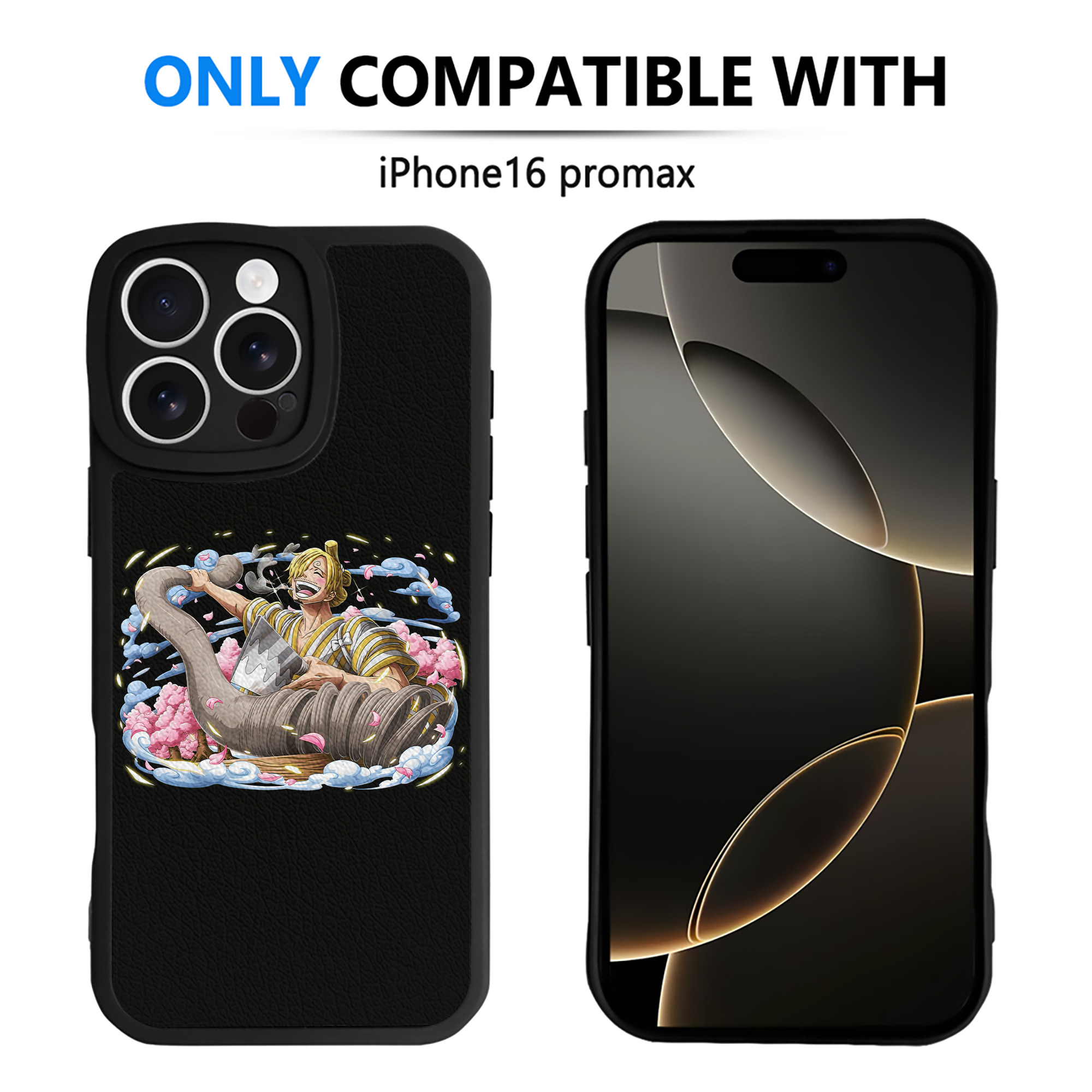 （画像用） ワンピース サンジ ONE PIECE Sanji 【iPhone 16シリーズ対応】シリコンスマホケース（レザー調） 材質：シリコン